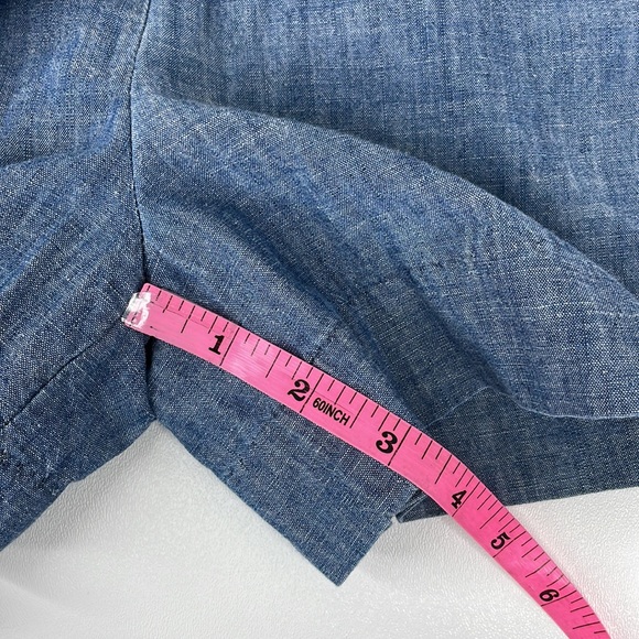NWT J. Crew Size 2 Tie-Waist Shorts, Chambray, High Waist blue - Picture 9 of 11
